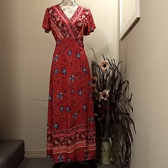 ⬇️SALE⬇️ 1 LEFT Boho Wrap Maxi - Picture 2 of 4